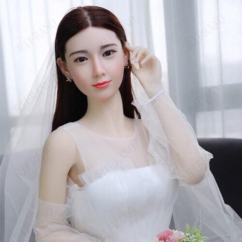 Adult Sex Doll 170cm Silicone Head Realistic Love Doll White Wedding Dress Beauty Middle Breast Cosplay Bride Sex Dolls for Men