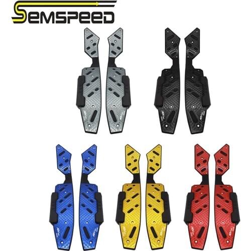 SEMSPEED Motorcycle CNC Footrests Footpegs Foot Rests Pegs Rear Pedals Set Parts For Honda adv 150 ADV 125 adv150 2019 2020 2021