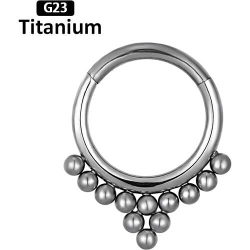 16G New whole G23 Titanium High quality hight Segment Rings Open Small Septum Nose Earrings piercing Fashion piercing Jewelry