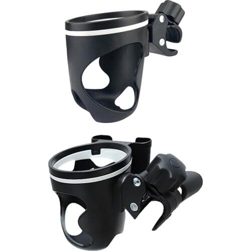 Trolley Cup Holder Universal Stroller Cup Holder Clip On Phone Baby Bottle Organizer 360-Degree Rotation For Most Cup Bottle