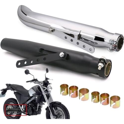 Universal Cafe racer Motorcycle Exhaust Pipe Muffler Exhaust Tip Vintage Rear Pipe Tail Tube For Harley Suzuki Yamaha Honda