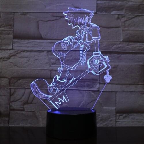 Sora Figure USB 3D Table Lamp LED Night Light Multicolor RGB decorative lights Boys Kids Baby Gifts Game Dropshipping 2424