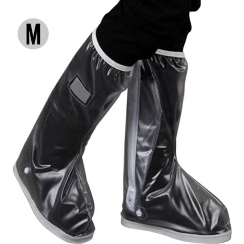 68UA Waterproof Rain Boots Reusable Black Protective Overshoes Road Bike Shoe Cover Protector for Men and Women Galoshes