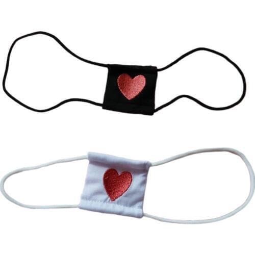 Women Anime Cosplay Costume Eyeshade Heart Embroidery Single Eye Mask Blindfold