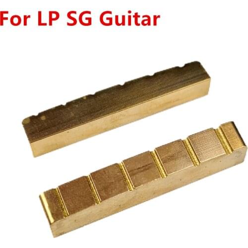 1 Piece Solid Brass Metal Electric Guitar Nut 43mm For LP Guitars