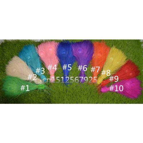 10 pc 10-13inches / 25-32cm high quality Dyeing peacock feather DIY Art Deco fittings