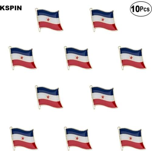 Yugoslavia Flag Lapel Pin Flag badge Brooch Pins Badges 10Pcs a Lot