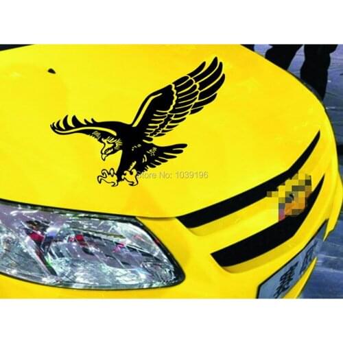 10 x Reflective Flying Eagle Hawk Creative Auto Door Hood Cover Bumper Body Spare Tire Cartoon Car Decal Stickers Pattern Viny