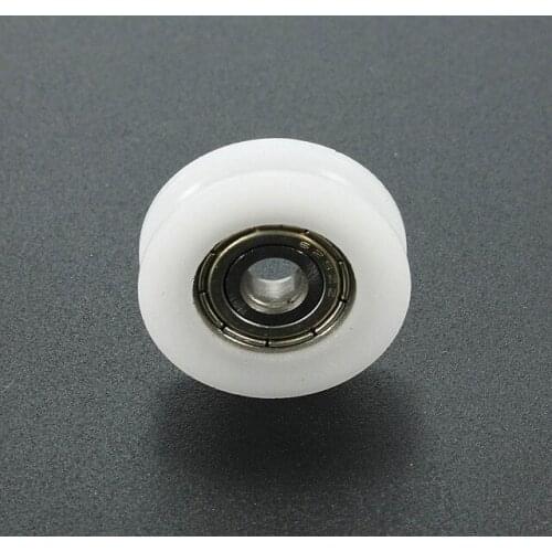 2pc 8*30*10mm U Groove Nylon Flexible Ball Bearing Wheel Roller for Furniture