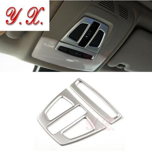 2pcs For bmw F20 F30 F32 F34 X5 F15 X6 F16 1 2 3 4 series Car Reading Light Decoration Frame ABS Cover Trim Interior Accessories