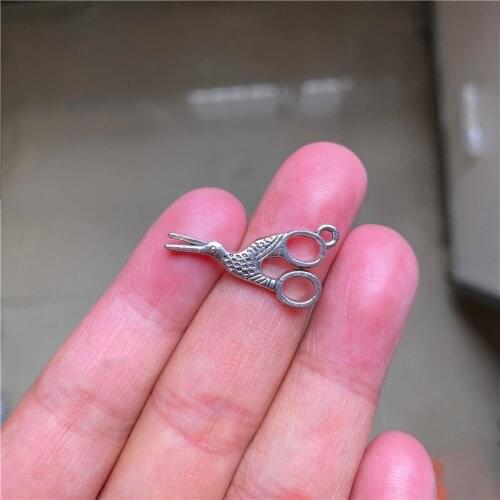 24pcs Sewings Scissors Connector Pendants Charms Jewelry Making DIY Mens WomenNecklace Bracelet Handmade Crafts Accessories