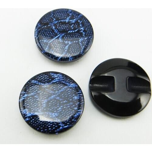 40PCS 15MM Bling Sequins RESIN Deep Blue Buttons Coat Boots Sewing Clothes Accessory Kid Shirt Button Garment R-115-n