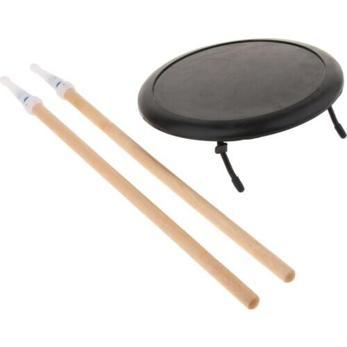 8inch Dumb Drum Practice Pad Set with Drumsticks Carrying Bag for Beginner Kids Music Lovers Gift