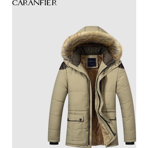 CARANFIER 2018 Winter Jacket Mens Thick Warm Parka Coat Jacket Male Casual Hooded Coat Jackets Plus size M- 4XL