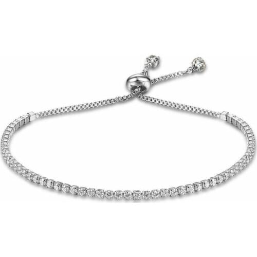 European and American Crystal Bracelet Light Luxury Micro-inlaid Zircon Bracelet Female Simple Adjustable Hand Jewelry