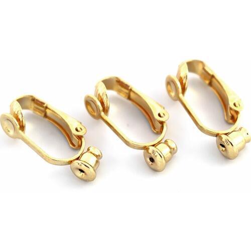 Stainless Steel Earrings Adapter People Clip On Earrings DIY Jewelry Making Tool Findings Stud Ear Clips Converter Non-pierced