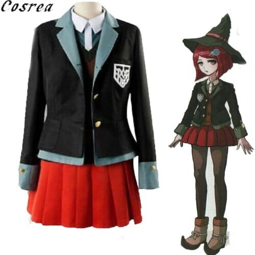 Game Danganronpa V3 Killing Harmony Uniform Himiko Yumeno Cosplay Costume Coat Skirt Wigs Sets Girls Halloween Hat For Womens