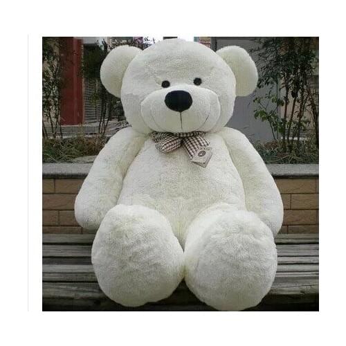 Stuffed animal 31 inch white tie Teddy bear plush toy soft doll gift w1661