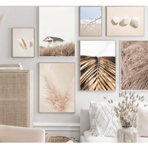 Dead Grass Plant Reed Palm Natural Landscape Wall Art Canvas Painting Nordic Posters And Prints Pictures For Living Room Decor