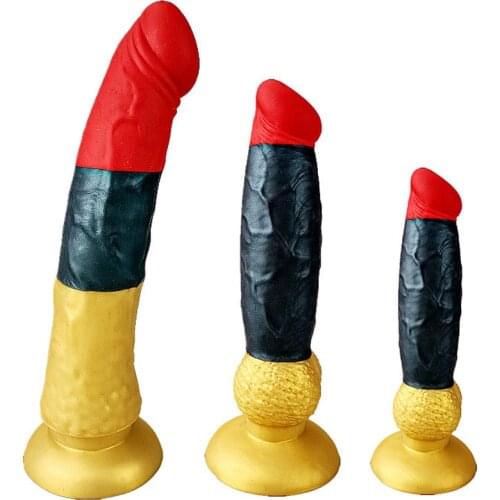 New Realistic Dog Dildo Colorful Silicone Animal Dildos Masturbater Wolf Fake Penis Sex Toys For Women Lesbian Strapon Anal Plug