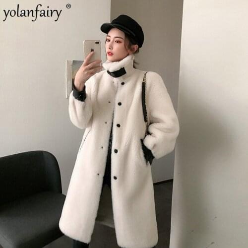 Real Fur Coat 100% Wool Women Coat Long Winter Clothes Women Fur Jacket Fashion 2020 Casaco Feminino Inverno 19811 Pph1088