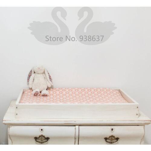 A Pair Of Swans Wall Stickers for Baby Room Non-toxic PVC Wall Decals Girls Bedroom Sweet Decoration Animal Art Sticker ZB432