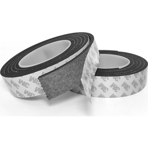 2Mx10mm Strong adhesive eva tape black door seal strip safety cabinet table corner bumper sticker chair leg pads floor protector