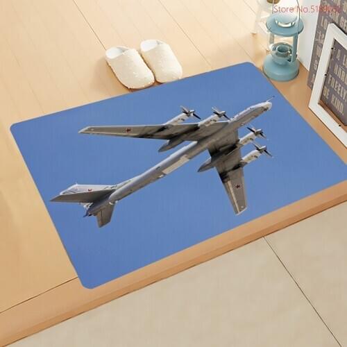 Anti Slip Bathroom Rug Aircraft Print Area Rugs Modern Decor Carpet Living Room Carpet Kitchen Mats Entrance Doormats Custom