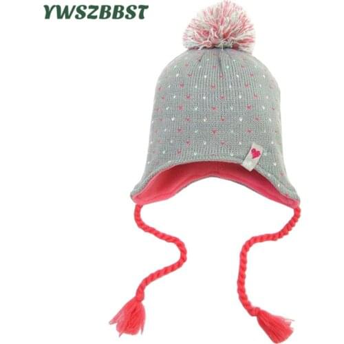 New Crochet Flower Baby Girls Hats Autumn Winter Infant Hats for Girls Warm Baby Toddler Hats Kids Caps fit 0 to 4 years old