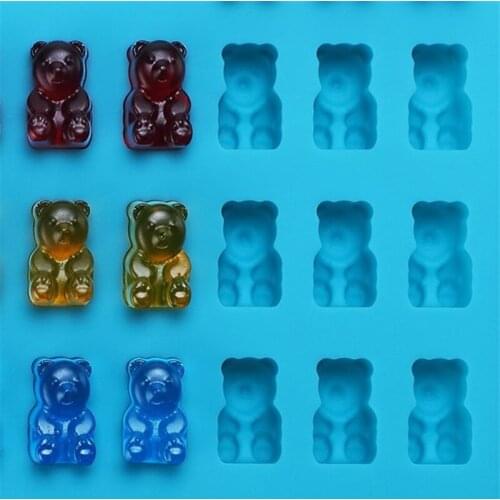 MATAVENI Silicone Gummy Bear Chocolate Mold 50 Cavity Candy Maker Ice Tray Jelly Moulds Baking Tools