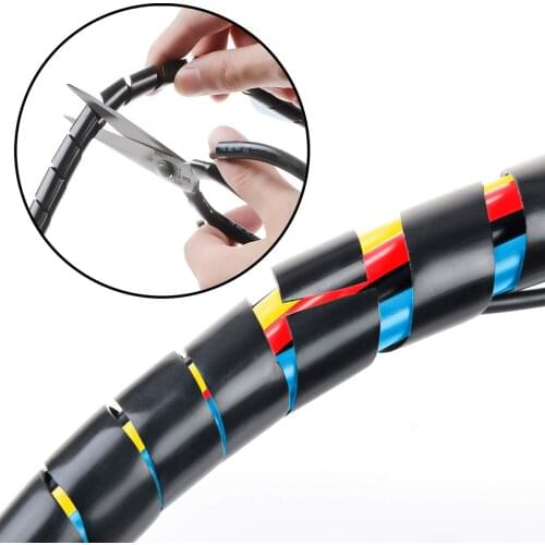 New2014 freeshipping 30mm * 5m length Spiral Cable Wire Wrap Tube computer Manage Cord Cable Sleeves