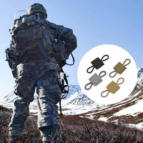 Tactical Ribbon Buckle Hunting Binding Retainer Outdoor Bag Fixing Accessory Replacement for Molle Elastic Rope Webbing Buckle