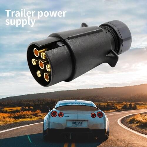 12N Type 7 Pin Plastic Trailer Caravan Plug Wiring Lights 12v Trailer Power Supply Nylon Socket Towing Trailer Terminal Block