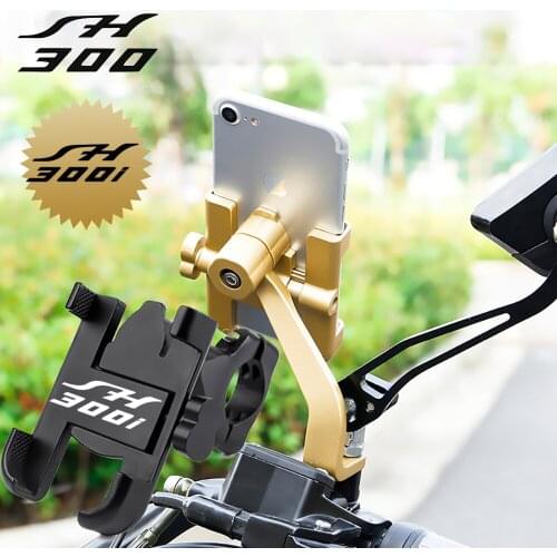 For HONDA SH300 SH300i SH 300 2015 2016 2018 2020 Accessories Universal Aluminum Motorcycle Handlebar Phone Holder Stand Mount