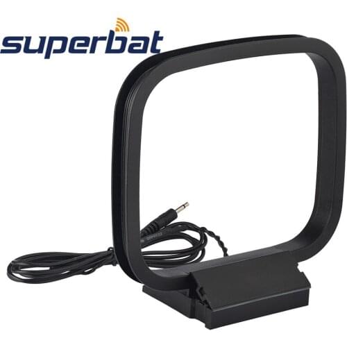 Superbat Indoor AM Loop Antenna 75ohm 2.5mm Adapter AM/MW/LW Antenna for Radio Audio Amplifier Home Systems