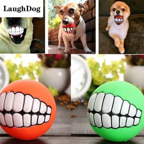 1PC Funny Trick Rubber Dog Toys PVC Chew Sound Dogs Play Fetching Squeak Toys Pet Puppy Toys Interactive Cat Toy Diameter 7cm