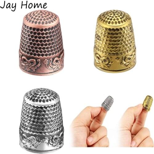 1PC Vintage Sewing Thimble Stainless Steel Sewing Tailor Finger Protector Quilting Thimble Finger Shield Ring Quilting Craft