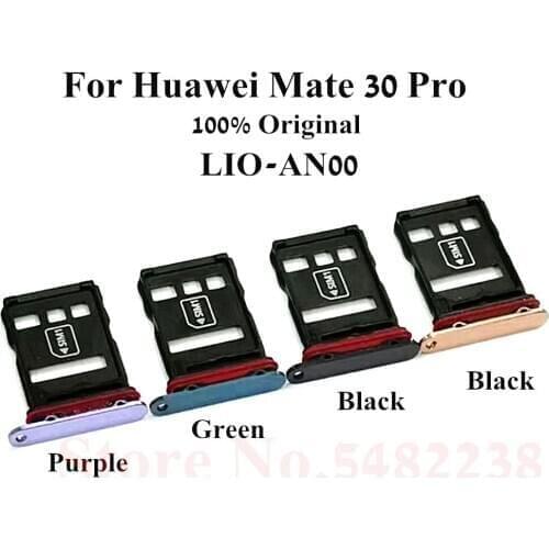 10pcs/Lot Original SIM Tray sim holder For Huawei Mate 30 Pro LIO-AN00 SD/SIM Reader Replacement parts