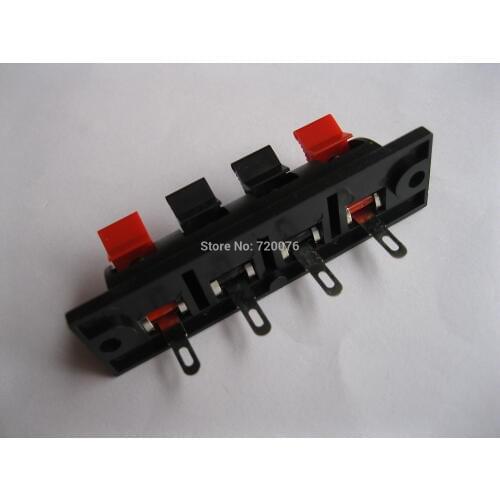 100 pcs WP Push Type Speaker Terminal Board Connector 64.5mmx17.6mm 4 pin WP4-7