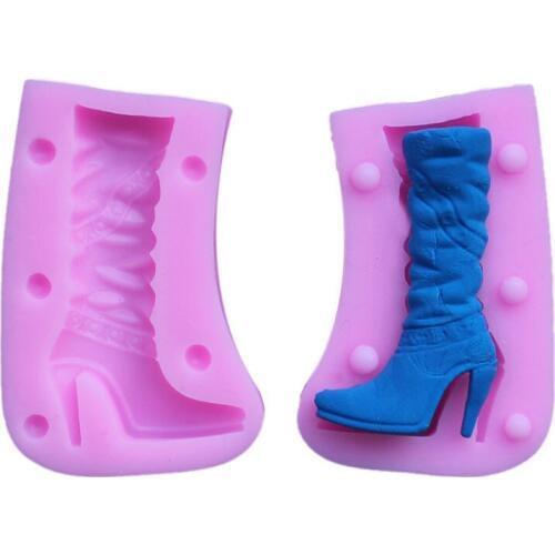 2pcs/set High-heeled Shoes Shape Silicone Chocolate Cake Mold Manufacture Mold Decorating Tool E237