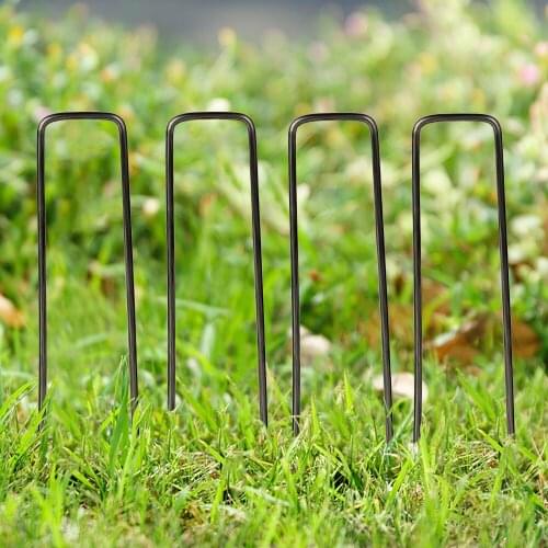 Garden Pins Netting Stakes Ground Landscape Cover Peg 20 Pcs