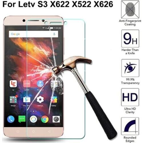 9H Premium Tempered Glass For Letv LeEco Le S3 Screen Protector Toughened protective film For Letv S3 X622 X522 X626