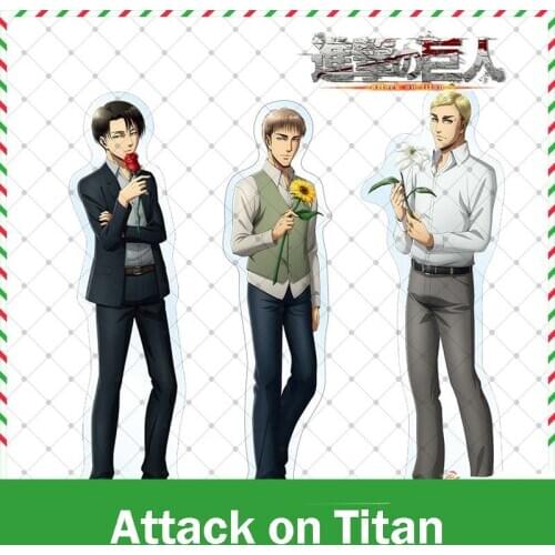 Anime Attack on Titan Rival Ackerman Mikasa Ackerman Acrylic BL Stand Figure Model Desktop Cartoon Decor Collection Cosplay