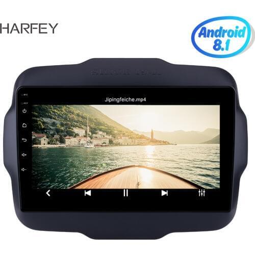 Harfey Car Multimedia Player for 2016 Jeep Renegade 9 inch Touchscreen Android 8.1 GPS Navi Radio with Mirror Link WIFI Music