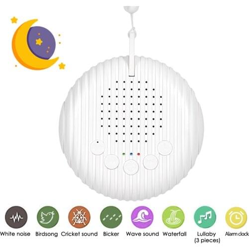 Baby White Noise Machine USB Rechargeable Timed Shutdown Sound Machine Sleep Soother Relaxation Monitor For Baby Adult Office