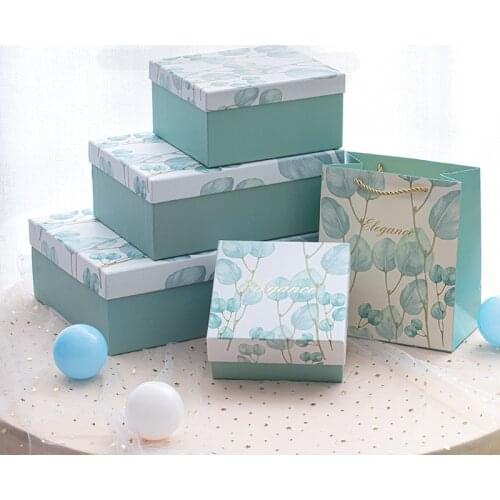 Exquisite Gift Packaging Box Creative Rectangular Wedding Birthday Valentines Day Present Box Cardboard Orgainzer for Comestic