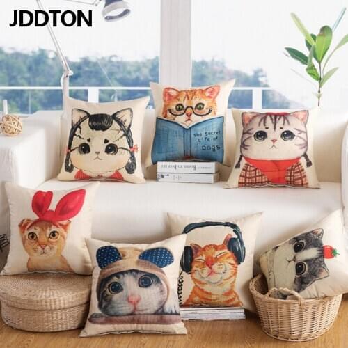 JDDTON 2020 Cat Pillow Sofa Decorative Cute Back Cushion Soft Comfort Pillows And Pillowcase Home Bed Office Car Use BE149
