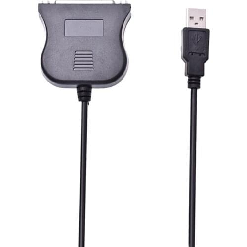 New USB 2.0 To 25 Pin DB25 Parallel Port Cable IEEE 1284 1Mbps 25pin Parallel Printer adapter Cord for Old Printer Notbook PC