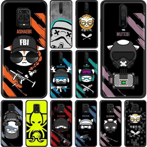 Game rainbow S-six S-siege Phone Case For Xiaomi Redmi Note 9S 9 8 7 10 Pro 8T 9C 9A 8A Soft Silicone Smart Back Cover Funda
