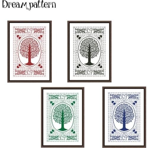 Saras tree cross stitch kit small pattern peony package 18ct 14ct 11ct cloth cotton thread embroidery DIY handmade needlework